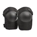 AmazonCommercial - Rodilleras con protección rígida para la rotula, 22,8 cm, 1 par, color negro