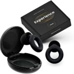 Loop Experience Tapones para los Oídos con Reducción de Ruido - Protección Auditoriva para Músicos, Concentración y Motos + 8 Puntas para los Oidos en XS/S/M/L - Reducción 18dB - Negro Midnight