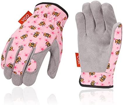 VGO... Guantes de jardinería de 1 par, guantes de trabajo de jardín, guantes de seguridad para jugar al aire libre (KID-MF7362)