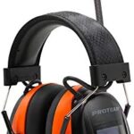 Protear Auriculares Bluetooth con radio DAB/DAB+FM, orejeras de seguridad eléctricas recargables con llamadas manos libres, SNR 30dB