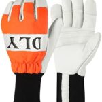 DLY 1 par de guantes de motosierra, guantes de protección de sierra, guantes de trabajo de seguridad, guantes mecánicos con protección de mano izquierda para exteriores