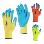 Donfri 3 pares de guantes de jardín para niños, guantes de trabajo, guantes de seguridad, bricolaje, tareas diarias, pinturas, actividades al aire libre (9-12 años)
