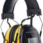 PROTEAR Protección de Ruido con Radio FM/Am, Reducción de Ruido, para Construcción e Industrial, SNR 30 dB (amarillo)