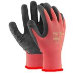 24 pares de guantes de trabajo duraderos con revestimiento de látex de seguridad para constructores de jardines (M-8)